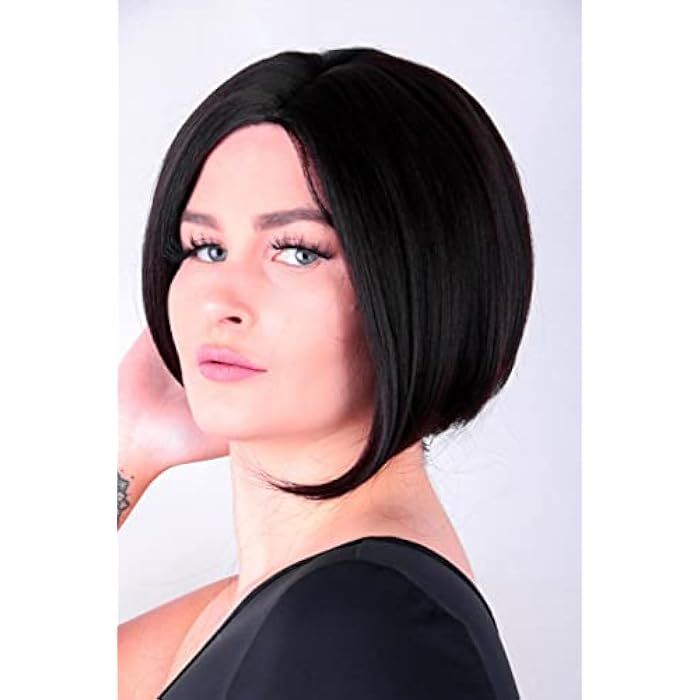 DILLARDS Short Women Wig Color Black Synthetic Hair Washable And Heat Tolerant (B09Rmmk7Rq) - Image 1